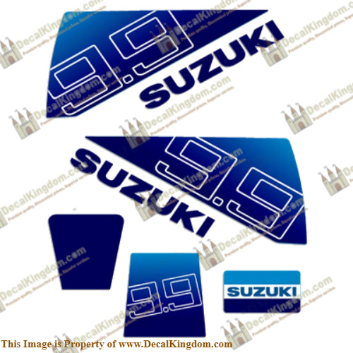 Suzuki 9.9hp Decal Kit - 1980's