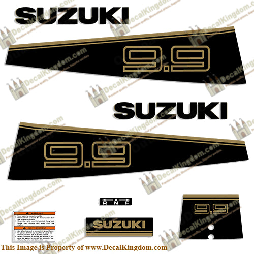 Suzuki 9.9hp Decal Kit - 1992 - 1994