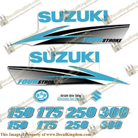 Suzuki DF Fourstroke Decals (Custom Light Blue) 2010 - 2013