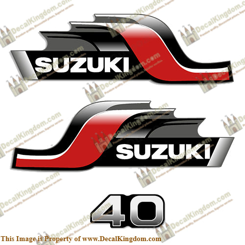 Suzuki DT40 40hp Decal Kit - 1998