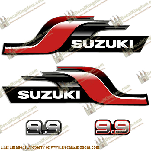 Suzuki DT9.9 9.9hp Decal Kit - 1998