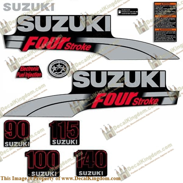 Suzuki 90-140hp Decal Kit DF Series 2003 - 2009 - Boat Decals from DecalKingdom Suzuki 90-140hp Decal Kit DF Series 2003 - 2009 outboard decal Suzuki 90-140hp Decal Kit DF Series 2003 - 2009 vintage decals