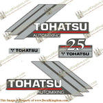 Tohatsu 25hp AutoMixing Decal Kit