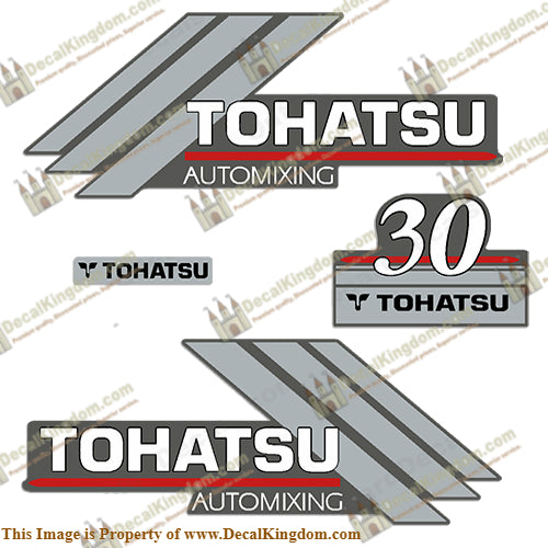 Tohatsu 30hp AutoMixing Decal Kit