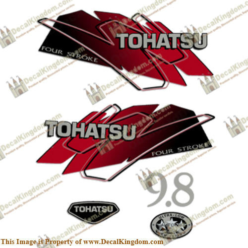 Tohatsu 9.8hp Decal Kit - Red