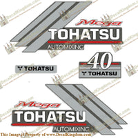 Tohatsu Mega 40hp Automixing Decal Kit