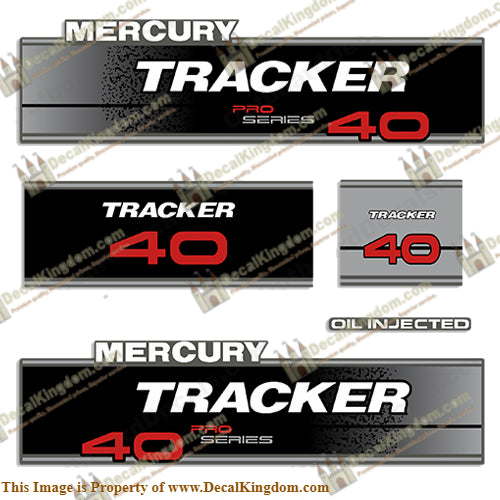 Tracker 40hp Pro Series Engine Decal kit