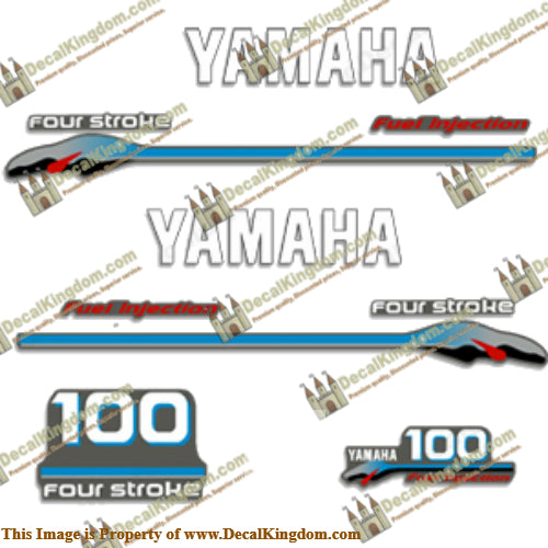Yamaha 100hp 4-stroke Fuel Injected 2000 Model Decals