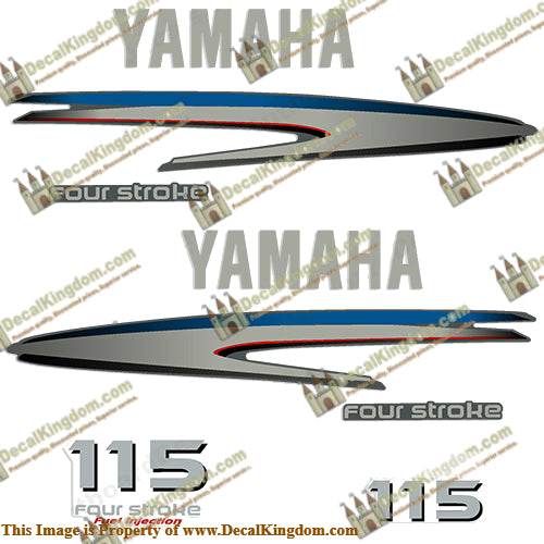 Yamaha 115hp Outboard Decal Kit (4-stroke or HPDI)
