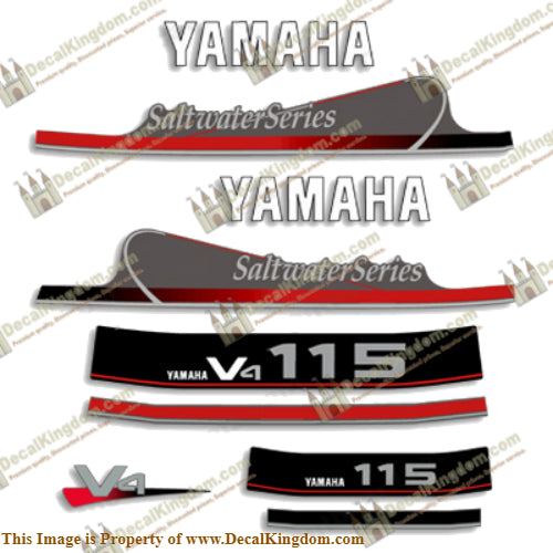 Yamaha 115hp V4 Saltwater Series Decals