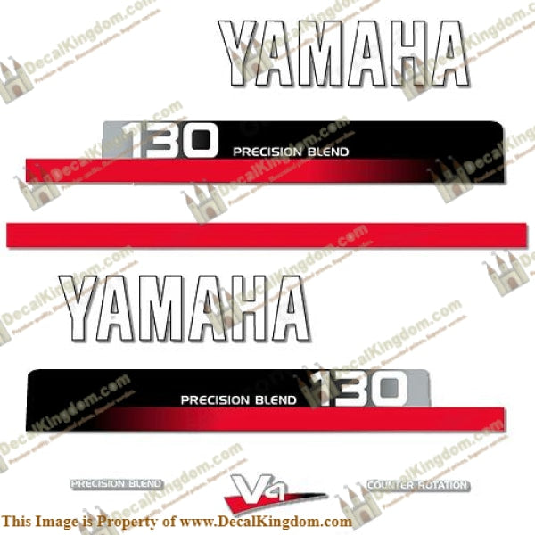 Yamaha 130 Precision blend Decal Kit - Boat Decals from DecalKingdom Yamaha 130 Precision blend Decal Kit outboard decal Yamaha 130 Precision blend Decal Kit vintage decals