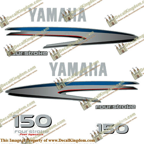 Yamaha 150hp 4-stroke Decals - 2002 - 2006+