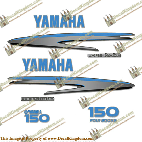 Yamaha 150hp FourStroke Decals - Custom Blue!
