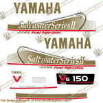 Yamaha 150hp OX66 Decals - Gold