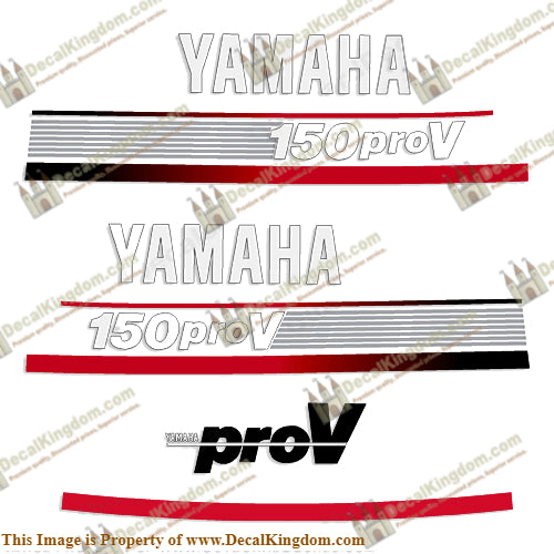 Yamaha 150hp ProV Decal Kit- 1992