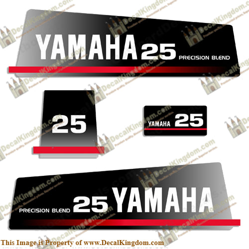 Yamaha 1993 25hp Decal Kit