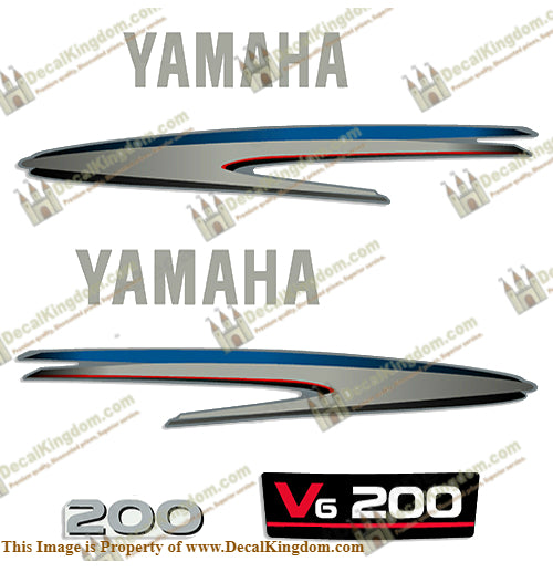 Yamaha 200hp 2-Stroke Decal Kit - 2002 - 2006+ (New Style)