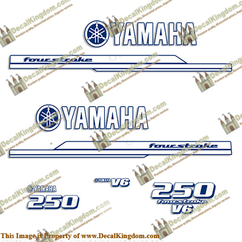 Yamaha 2010 Style 250hp Decals - Any Color