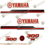 Yamaha 2010 Style 300hp Decals - Red