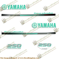 Yamaha 2013 Style 250hp Decals - Custom Color Aqua