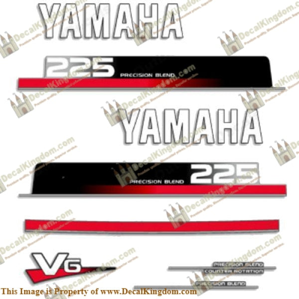Yamaha 225 Precision blend Decal Kit - Boat Decals from DecalKingdom Yamaha 225 Precision blend Decal Kit outboard decal Yamaha 225 Precision blend Decal Kit vintage decals