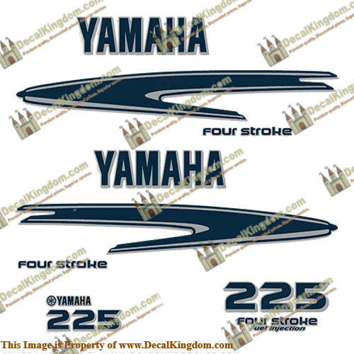 Yamaha 225hp FourStroke Decals - Custom Navy
