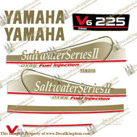 Yamaha 225hp Saltwater Series II OX66 Fuel Injection Decals - Gold