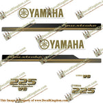Yamaha 225hp v6 Decals - 2008 - 2010 (Gold)