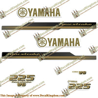Yamaha 225hp v6 Decals - 2008 - 2010 (Gold)