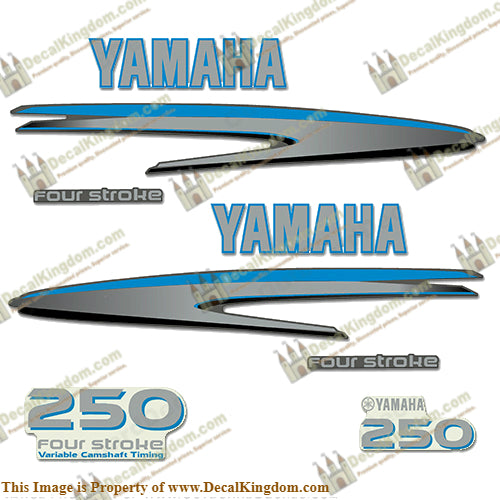 Yamaha 250hp FourStroke Decals - Custom Blue!