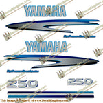 Yamaha 250hp HPDI Decals - Custom Dark/Light Blue!