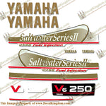 Yamaha 250hp OX66 Decals - Gold
