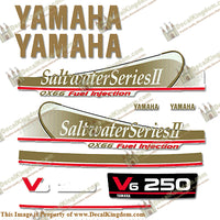 Yamaha 250hp OX66 Decals - Gold