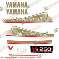Yamaha 250hp Saltwater Series II Decals - Gold