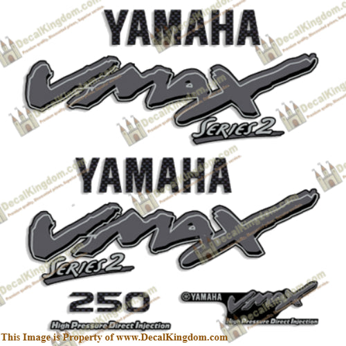 Yamaha 250hp VMAX Series II Decals - Silver