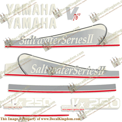 Yamaha 250hp (VX250) Saltwater Series II Decals