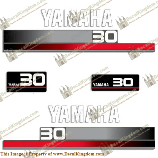 Yamaha 30 1990's Decal Kit - Boat Decals from DecalKingdom Yamaha 30 1990's Decal Kit outboard decal Yamaha 30 1990's Decal Kit vintage decals