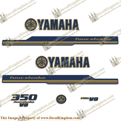 Yamaha 350hp Decals - Navy/Gold (2008 - 2010)