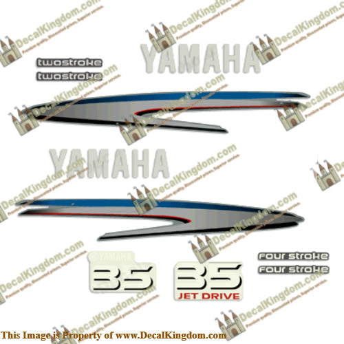Yamaha 35hp Jet Drive Decals