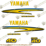 Yamaha 40hp 4-Stroke Decals - Custom Yellow