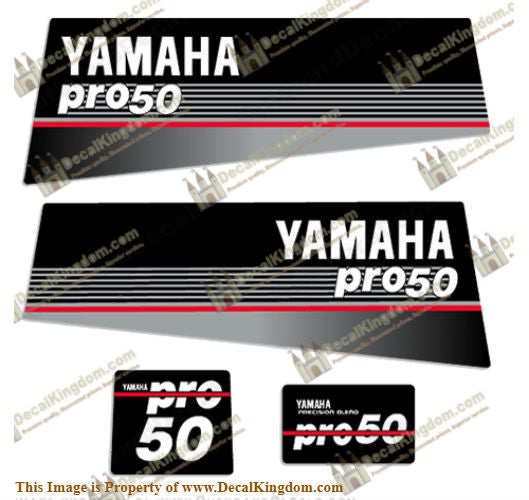 Yamaha 50hp Pro Decals - 1989 - 1994