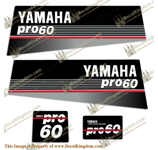 Yamaha 60hp Pro Decals - 1989 - 1994