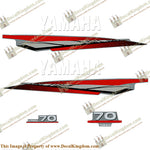 Yamaha 70hp 2-Stroke Decal Kit - 1997 - 2001 (Red/Silver)