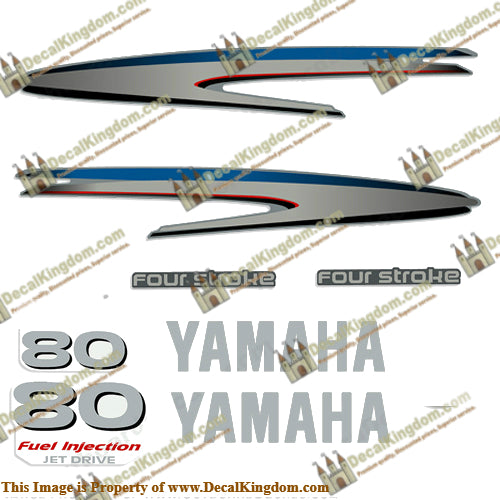 Yamaha 80hp 4-Stroke Decal Kit - 2002 - 2006+