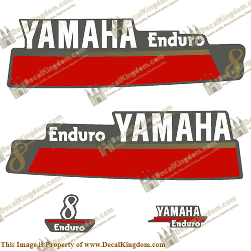 Yamaha 8hp Enduro Decals
