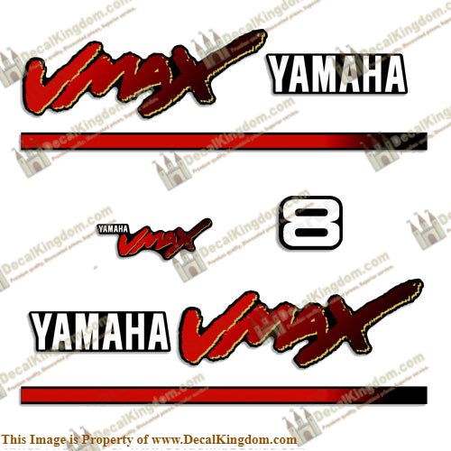 Yamaha 8hp VMax Decals 1998-2004