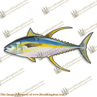 Yellowfin Tuna Decal - 9" - Boat Decals from DecalKingdom Yellowfin Tuna Decal - 9" outboard decal Yellowfin Tuna Decal - 9" vintage decals