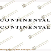 Continental Boat Trailer Decals (Set of 2) - Any Color! - Boat Decals from DecalKingdomoutboard decal Continental Boat Trailer Decals (Set of 2) - Any Color! vintage decals. Outboard engine graphics.