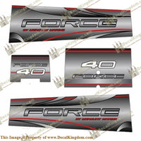 Mercury Marine Force 40hp Decals - Silver - Boat Decals from DecalKingdom Mercury Marine Force 40hp Decals - Silver outboard decal Mercury Marine Force 40hp Decals - Silver vintage decals