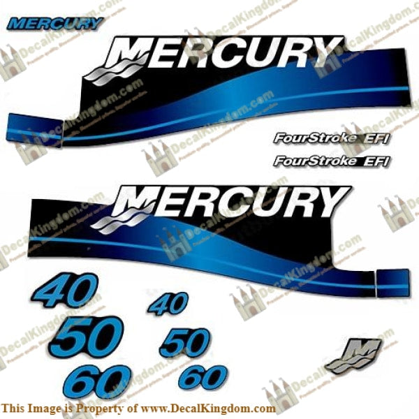 Mercury 40-60hp 4-Stroke EFI Decal Kit 2004 (BLUE) - Boat Decals from DecalKingdom Mercury 40-60hp 4-Stroke EFI Decal Kit 2004 (BLUE) outboard decal Mercury 40-60hp 4-Stroke EFI Decal Kit 2004 (BLUE) vintage decals